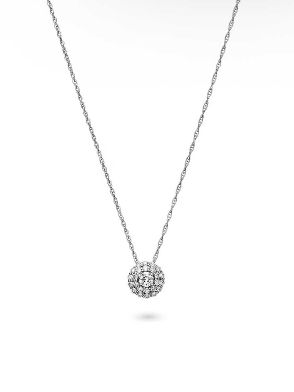 Helzberg Diamonds Round Halo Pandant Necklace